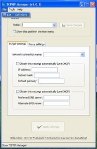 TCP/IP Manager screenshot